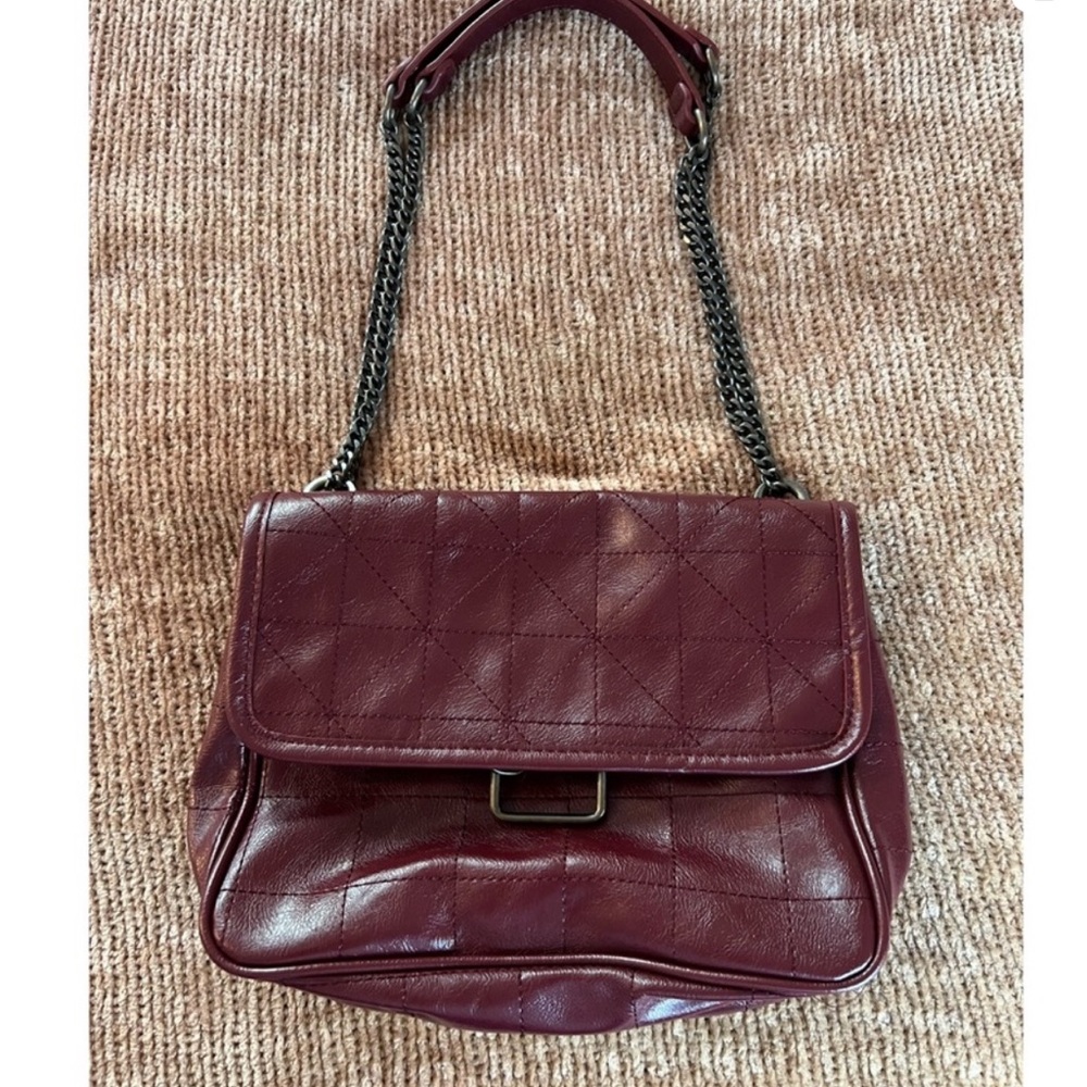 Zara Elegant Burgundy Shoulder Bag